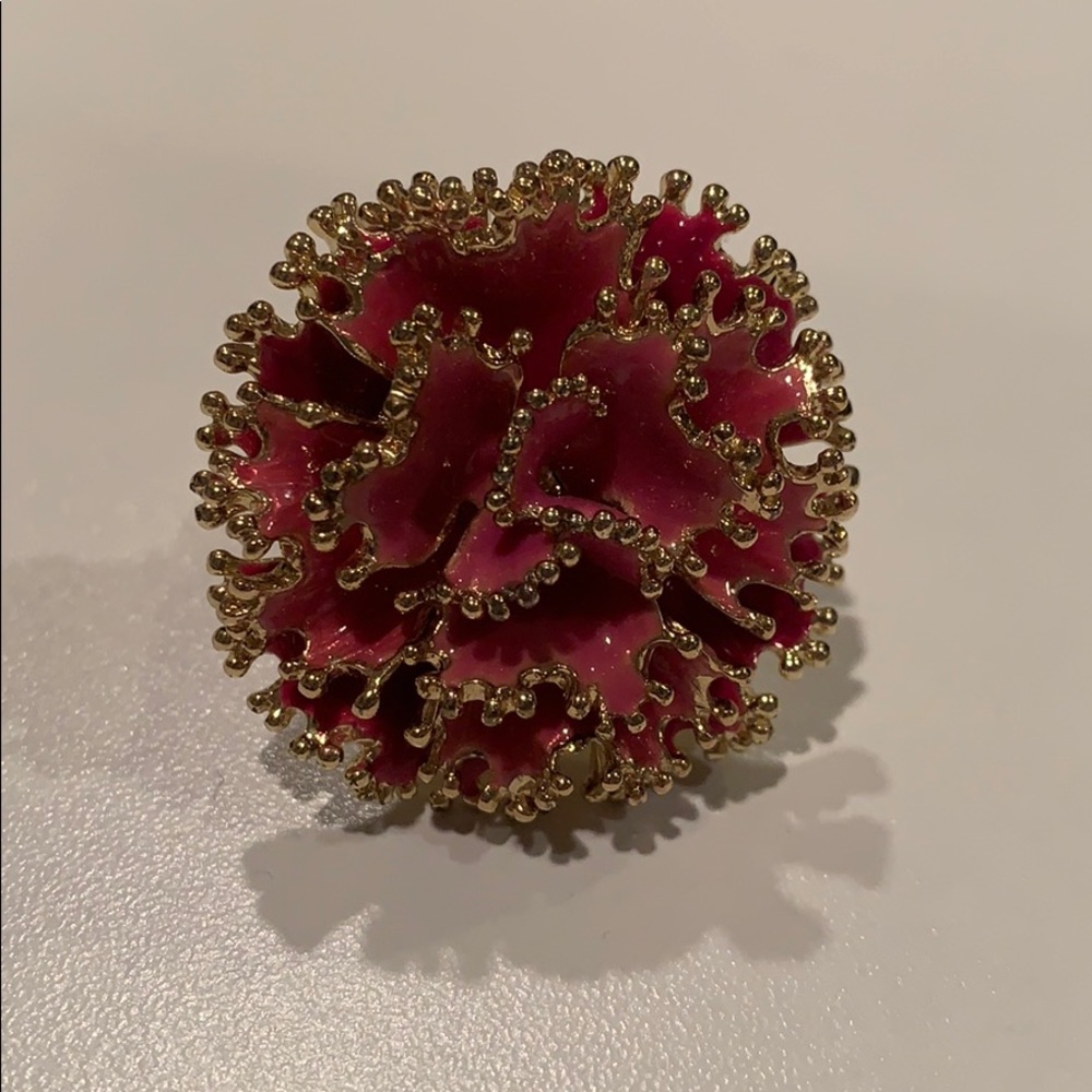 Floral statement ring